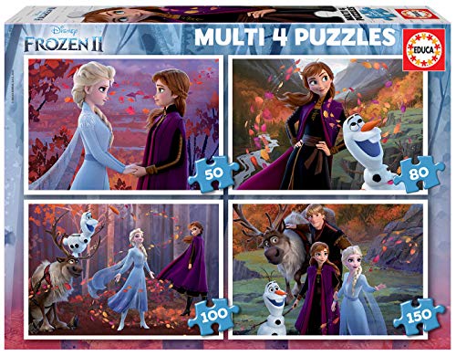 Educa - Set de 4 Puzzles Infantiles progresivos de 50 a 150 Piezas | Frozen 2 | Compuesto por...