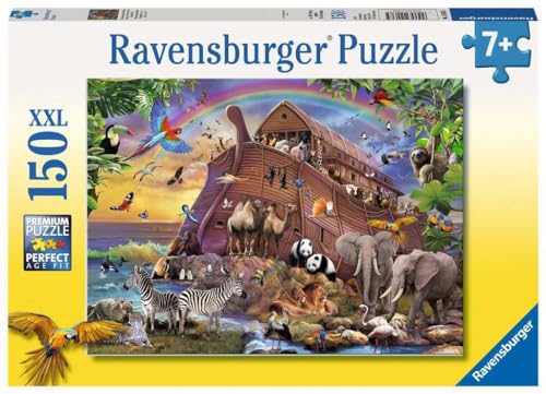 Ravensburger-Dinosaurier,Elefant,Tiger Puzle Infantil Viajando con el Arca, 150 Unidades, Color...