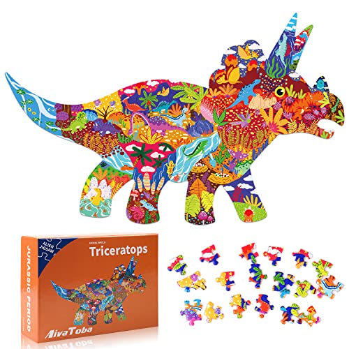 Rompecabezas Niños Dinosaurios, 150 Piezas Juquete de Puzzles Puzzles de Cartón Puzzle Animales...