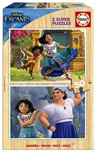 Educa - Encanto, Disney. 2 Puzzles de Madera con 50 Piezas Cada uno, a Partir de 4 años. 2 Puzzles...